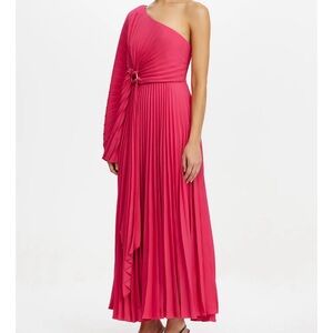 Acler Pink One-Shoulder Pleated Gown HARD TO FIND!